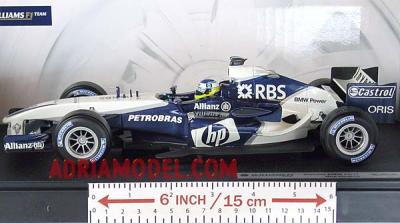 SCALA: 1:18 - HOT WHEELS - MOD.: WILLIAMS FW27 BMW Nick Heidfeld - Colore: Racing