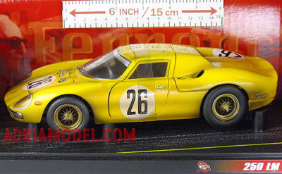 SCALA: 1:18 - HOT WHEELS - MOD.: FERRARI 250 LM - Colore:Giallo Racing