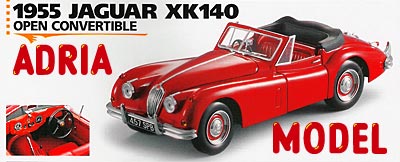 SCALA: 1:18 - SUN STAR - MOD.: JAGUAR Xk 140 drophead coupe - Colore: Rosso