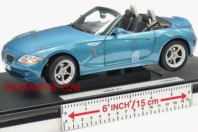 SCALA 1:18 - WELLY - MOD.: BMW Z4 - Colore: Azzurro Metal.