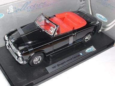 SCALA 1:18 - WELLY - MOD.: PEUGEOT 403 CABRIOLET 1957 - Colore: Nero